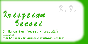 krisztian vecsei business card